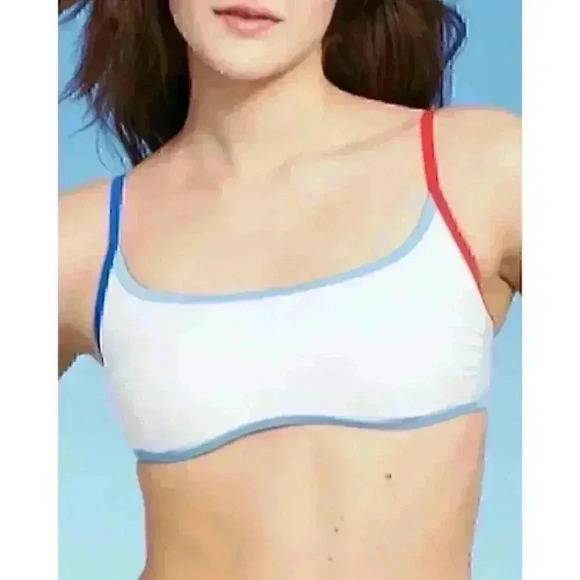 Wild Fable Bikini TOP M(8/10) And High Rise BOTTOM S(4/6) Red/White/Blue NWT - Picture 14 of 16